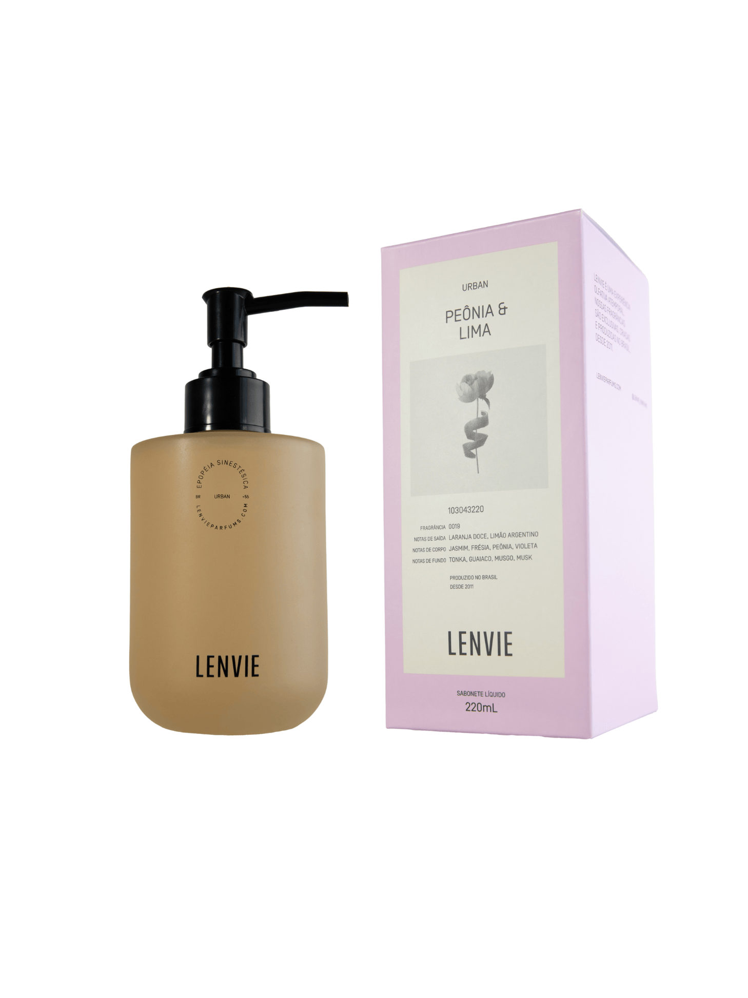 Sabonete Líquido Lenvie Urban Peonia e Lima 220ml