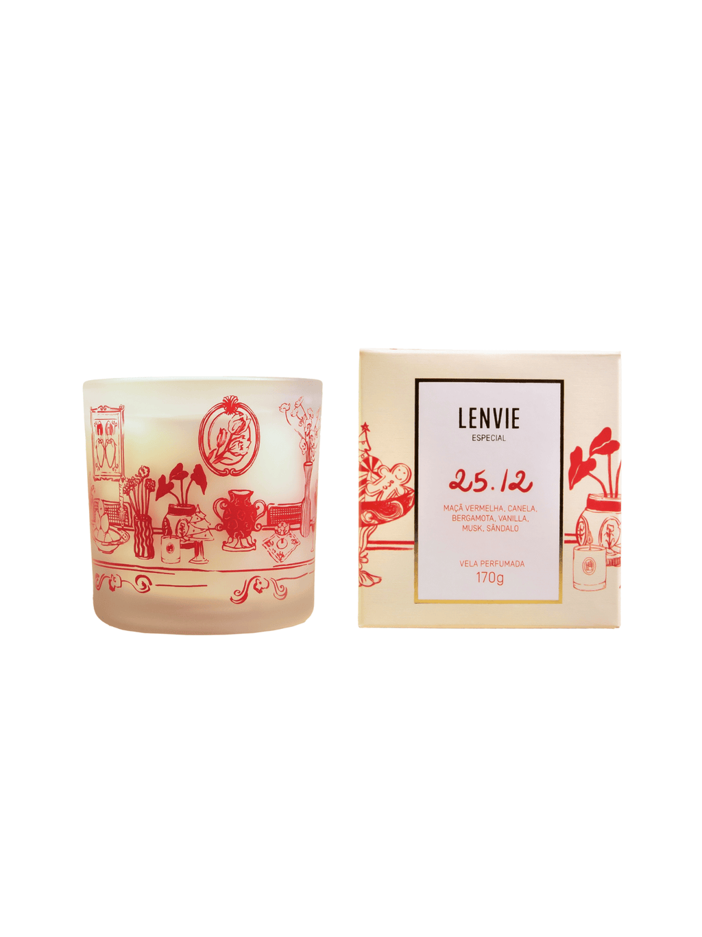Vela Perfumada Lenvie Natal 25.12 170g