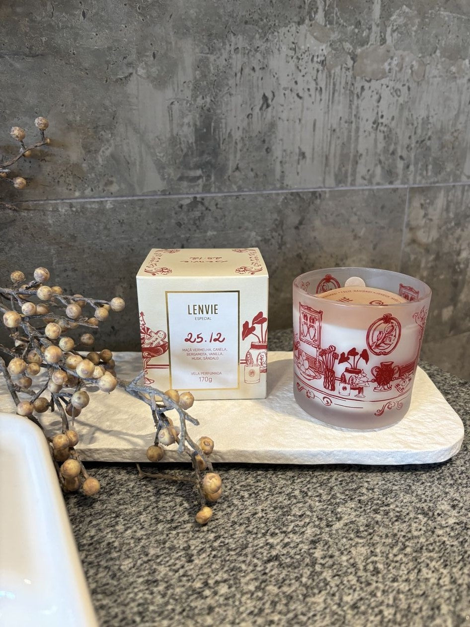 Vela Perfumada Lenvie Natal 25.12 170g