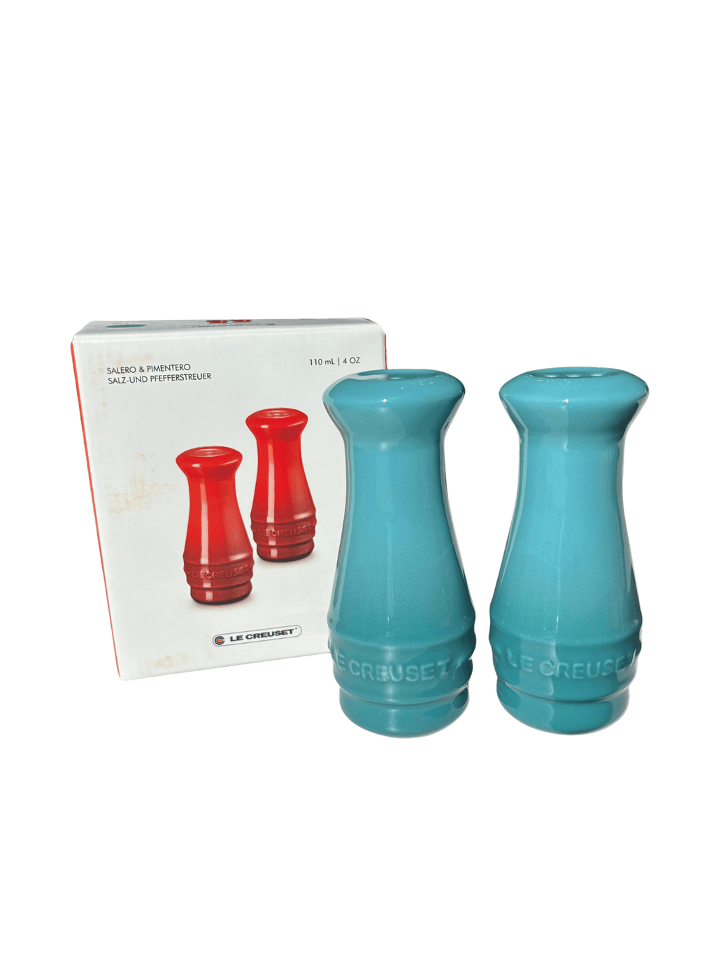 Set Saleiro e Pimenteiro Le Creuset 110ml Azul Caribe