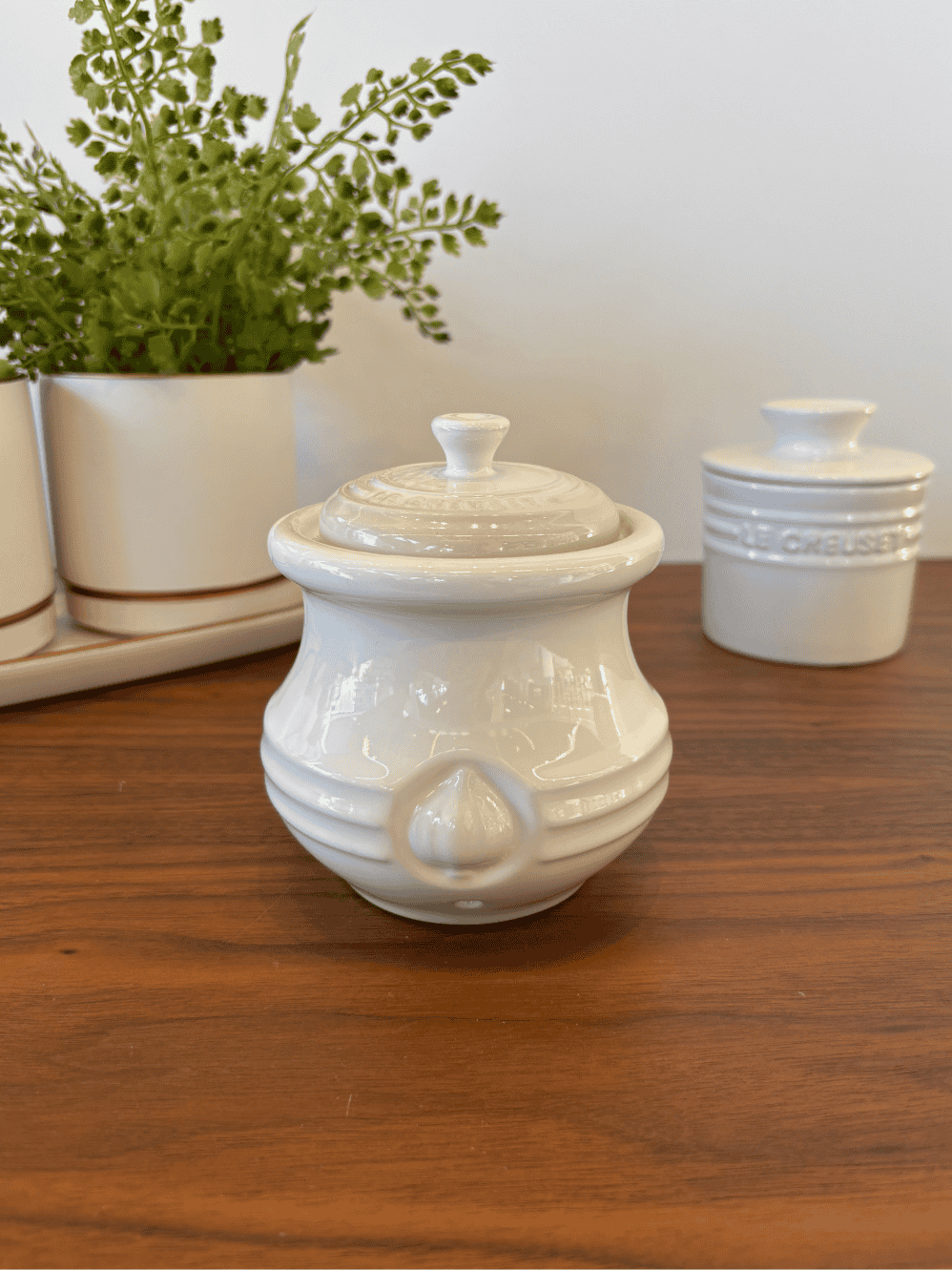 Pote para Alho Le Creuset 300ml Meringue