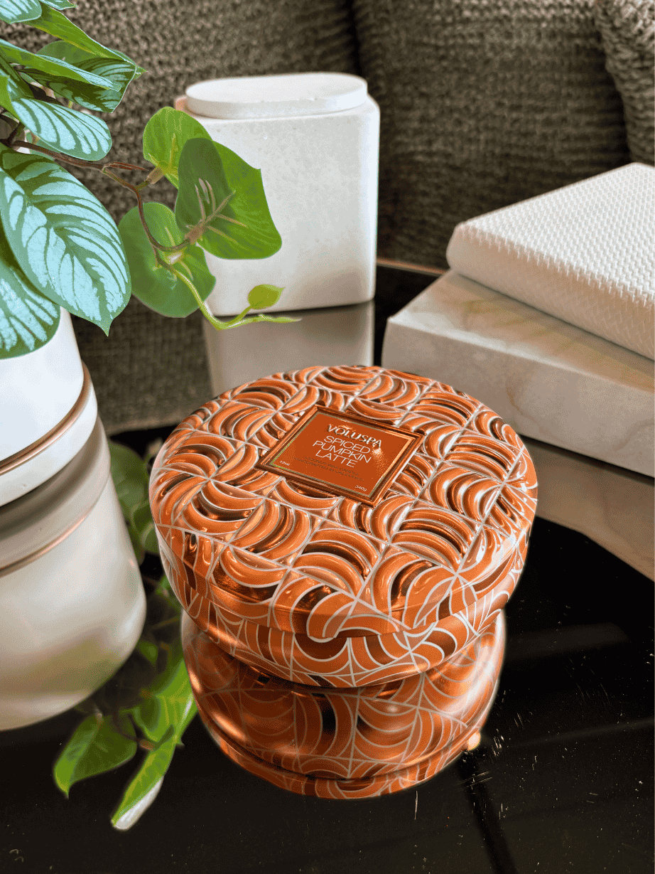 Vela Voluspa Lata 3 Pavios 60H Spiced Pumpkin Latte N