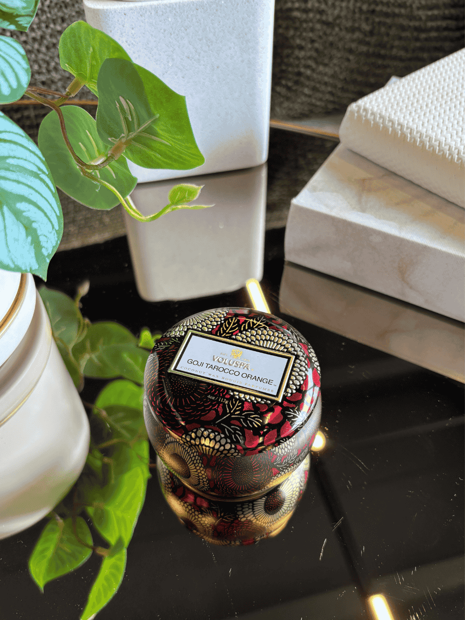 Mini Vela Voluspa Lata 25H Goji Tarocco Orange