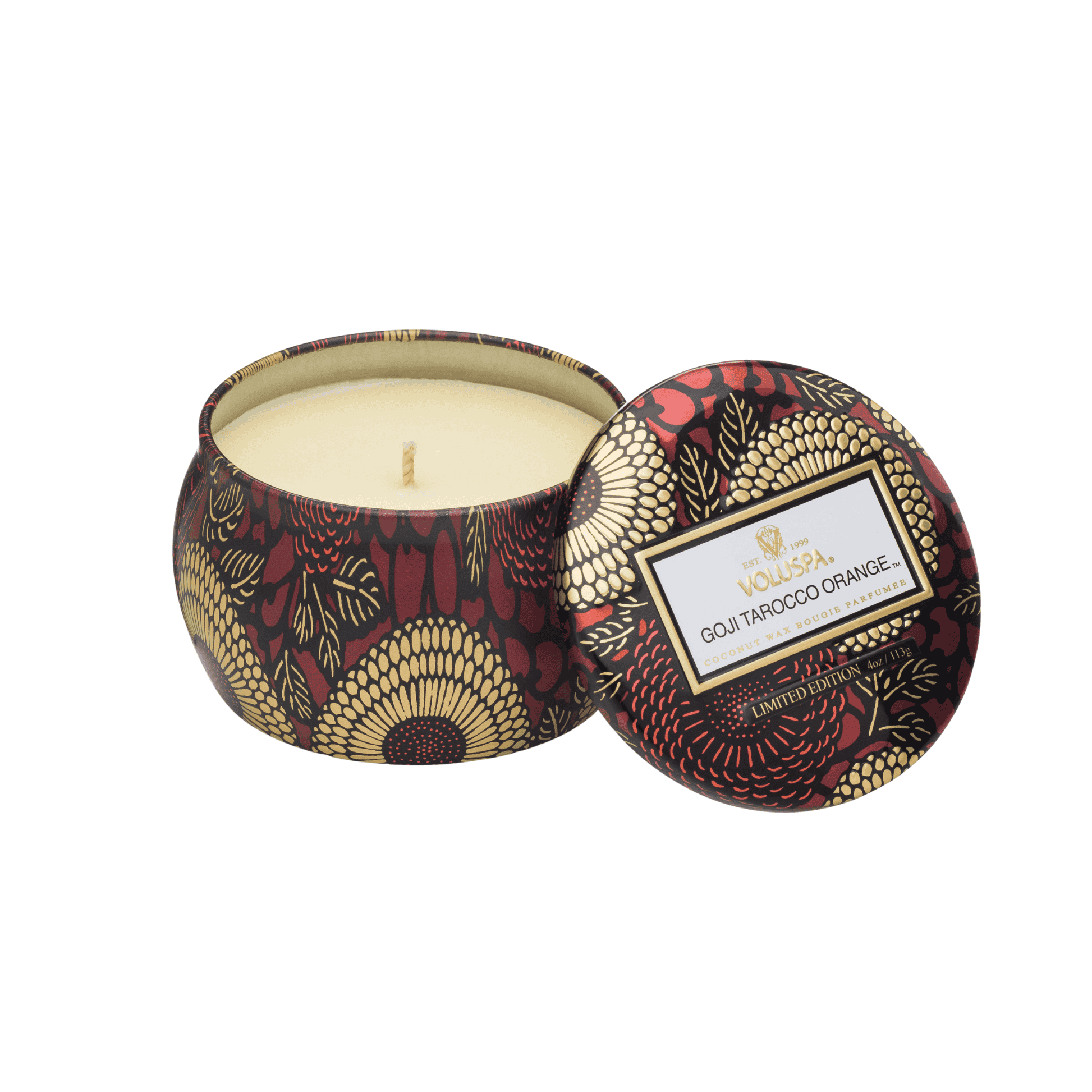 Mini Vela Voluspa Lata 25H Goji Tarocco Orange