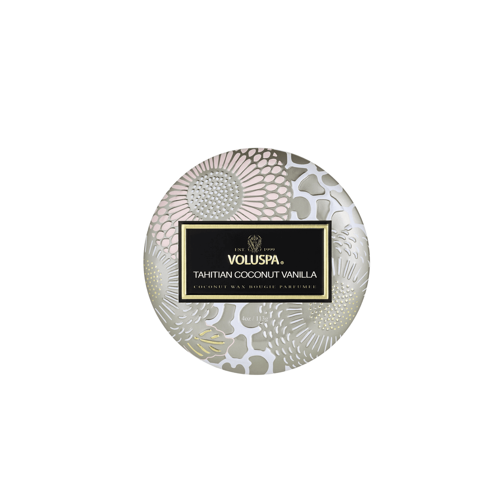 Mini Vela Voluspa Lata 25H Tahitian Coconut Vanilla