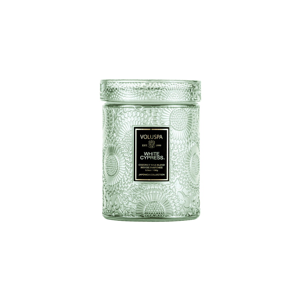 Mini Vela Voluspa Vidro 50H White Cypress