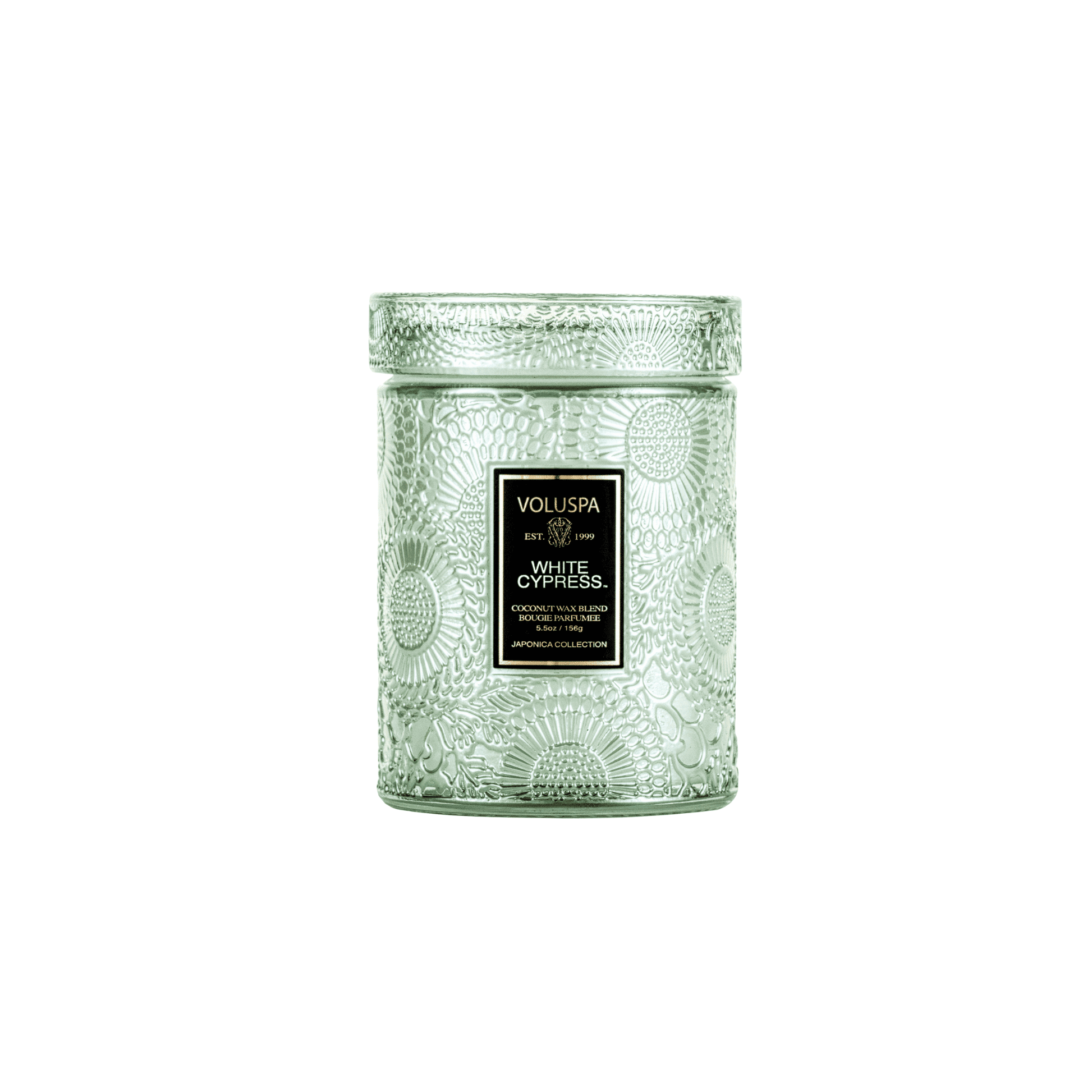 Mini Vela Voluspa Vidro 50H White Cypress