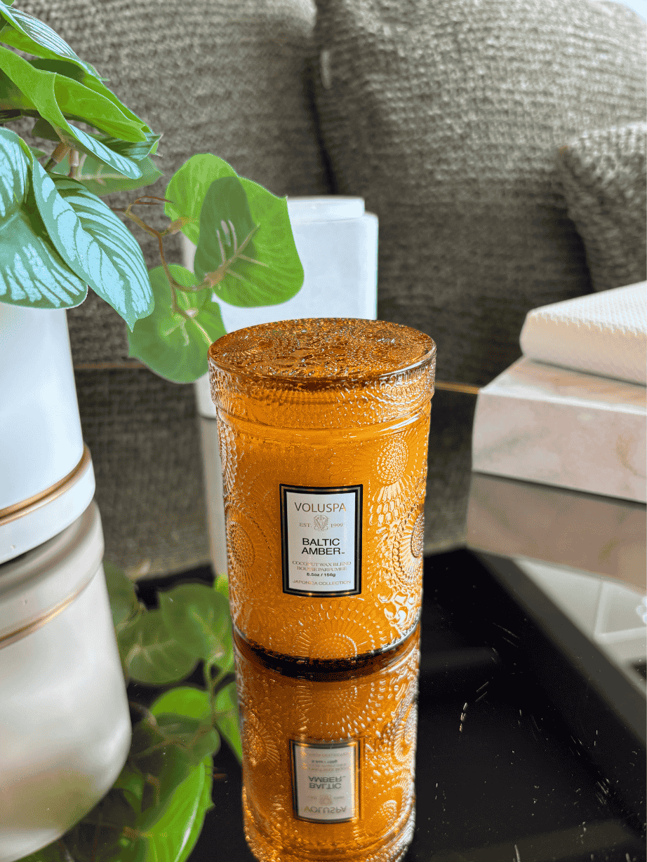 Mini Vela Voluspa Vidro 50H Baltic Amber