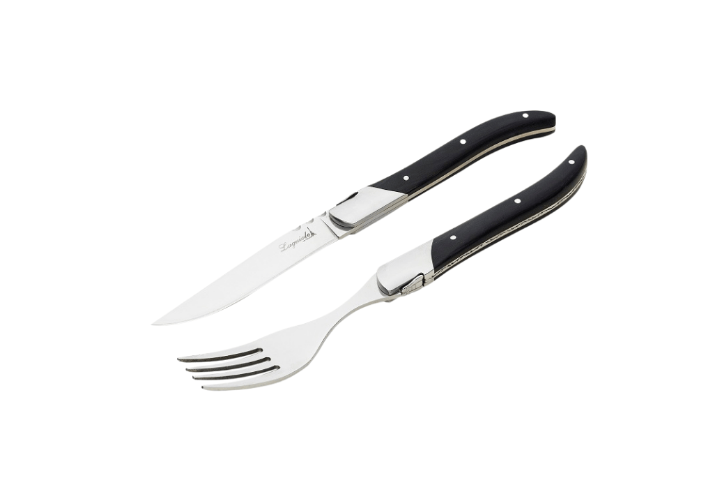 Conjunto 3 Facas e 3 Garfos Ultra Premium Laguiole La Tour Preto