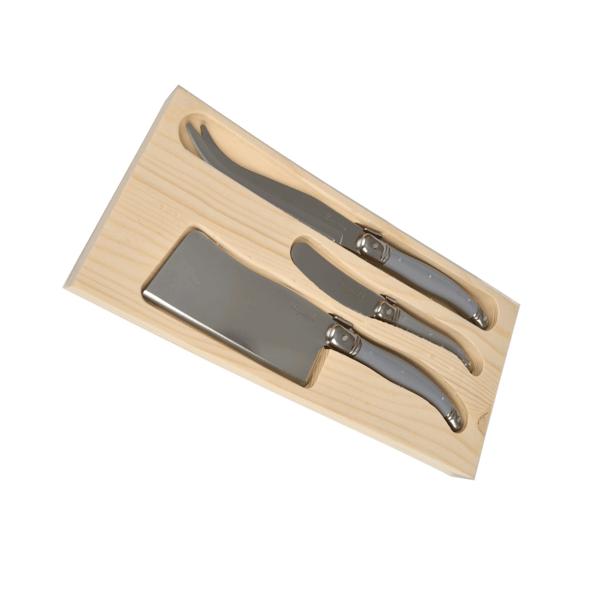 Conjunto 3 Facas para Queijo Laguiole La Tour Cinza