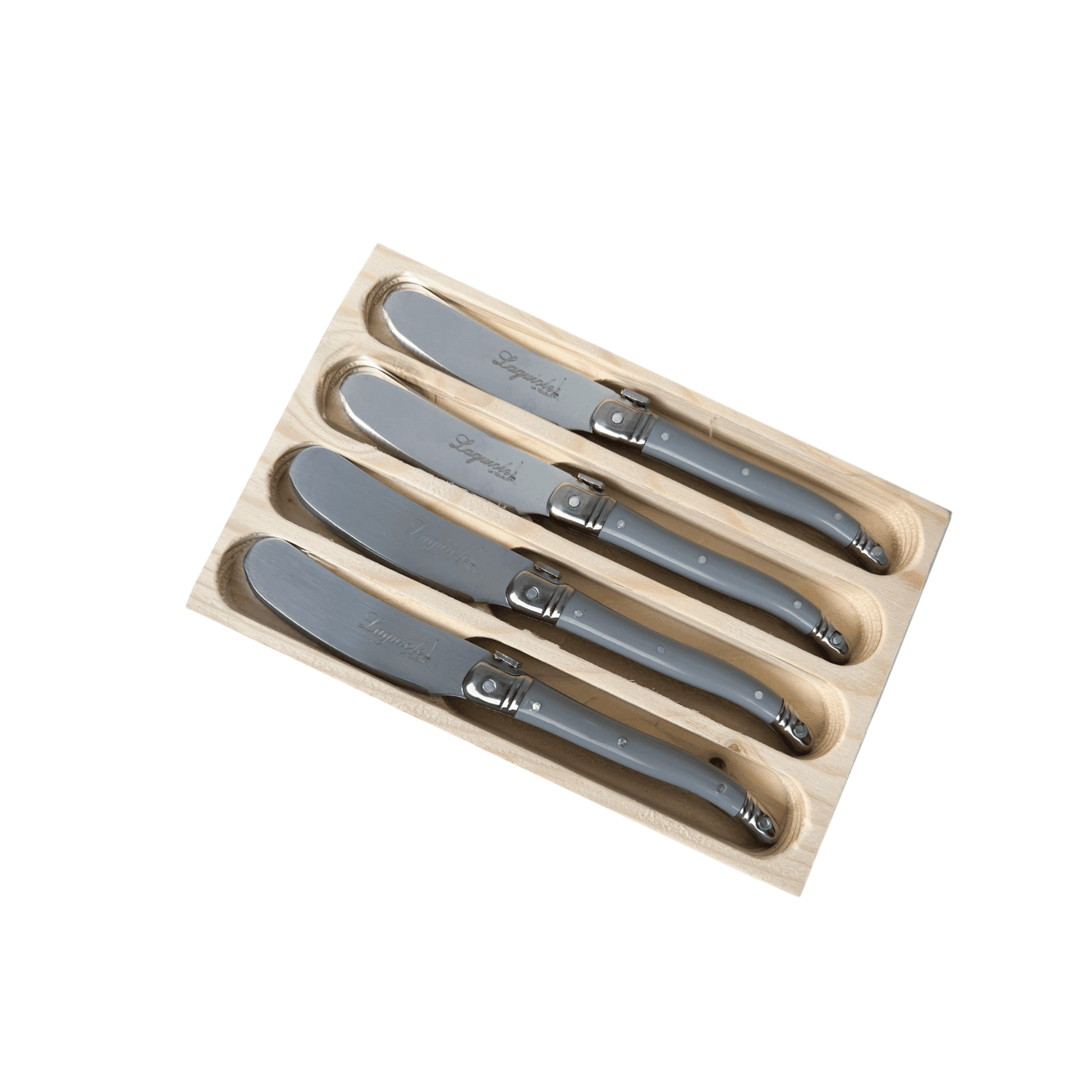 Conjunto 4 Facas para Manteiga Laguiole La Tour Cinza