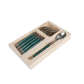 Conjunto 6 Colheres Sobremesa Laguiole La Tour Verde