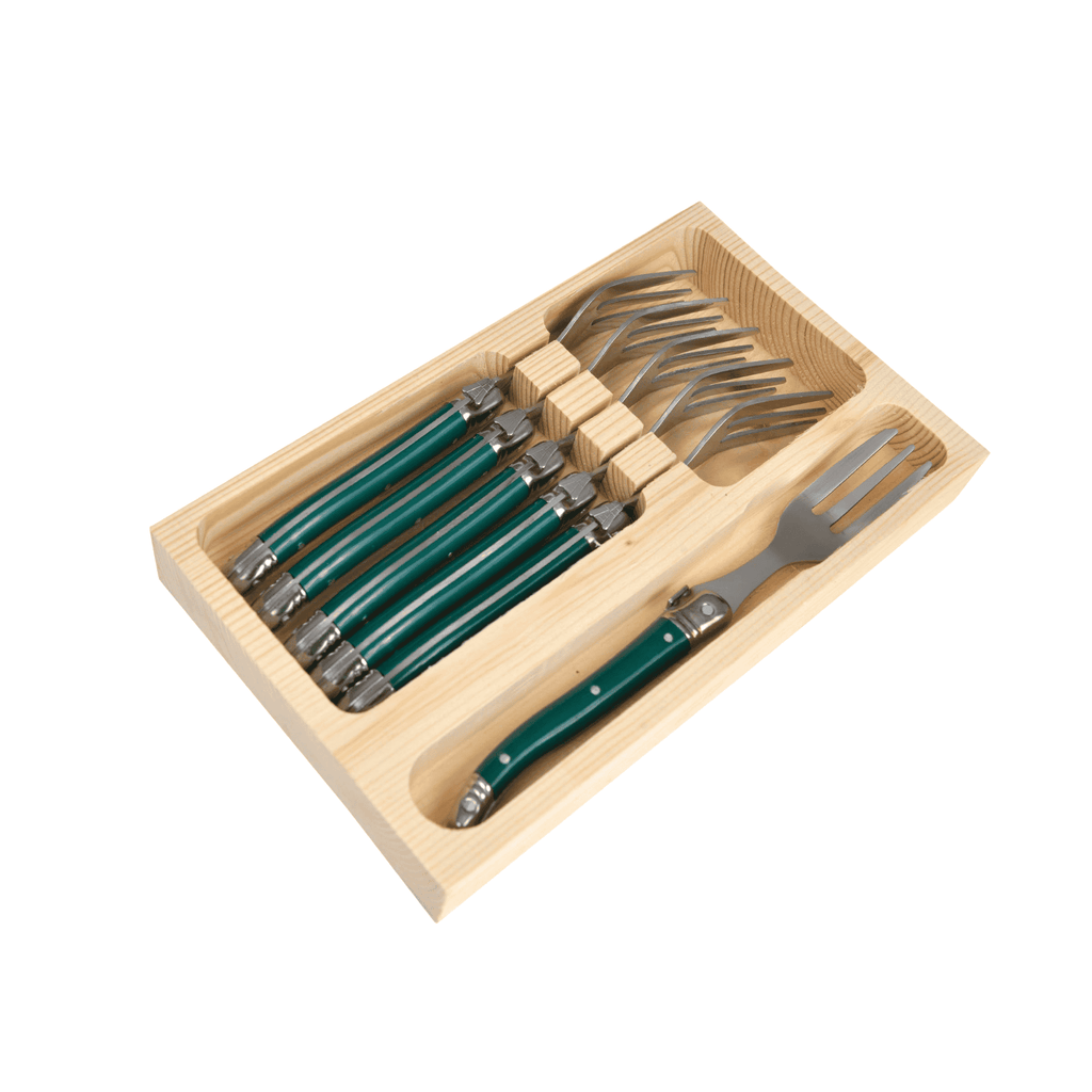 Conjunto 6 Garfos Sobremesa Laguiole La Tour Verde