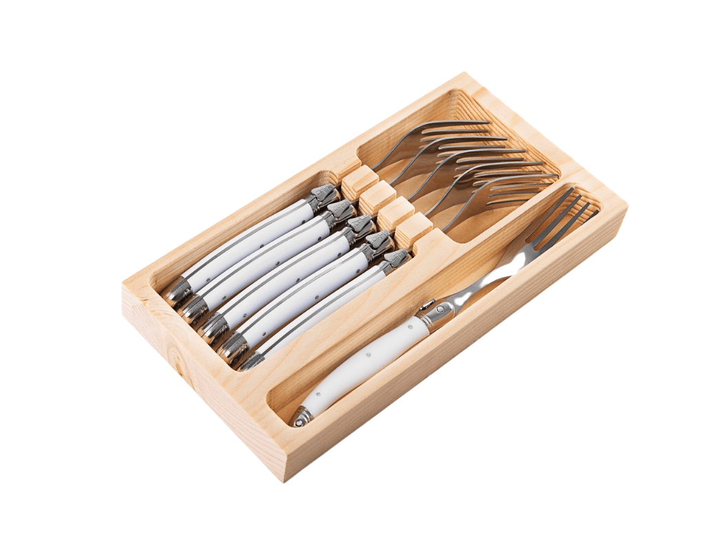 Conjunto 6 Garfos Laguiole La Tour Branco