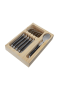 Conjunto 6 Colheres Sobremesa Laguiole La Tour Preto