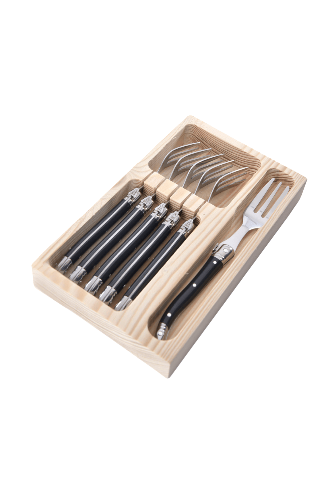 Conjunto 6 Garfos Sobremesa Laguiole La Tour Preto