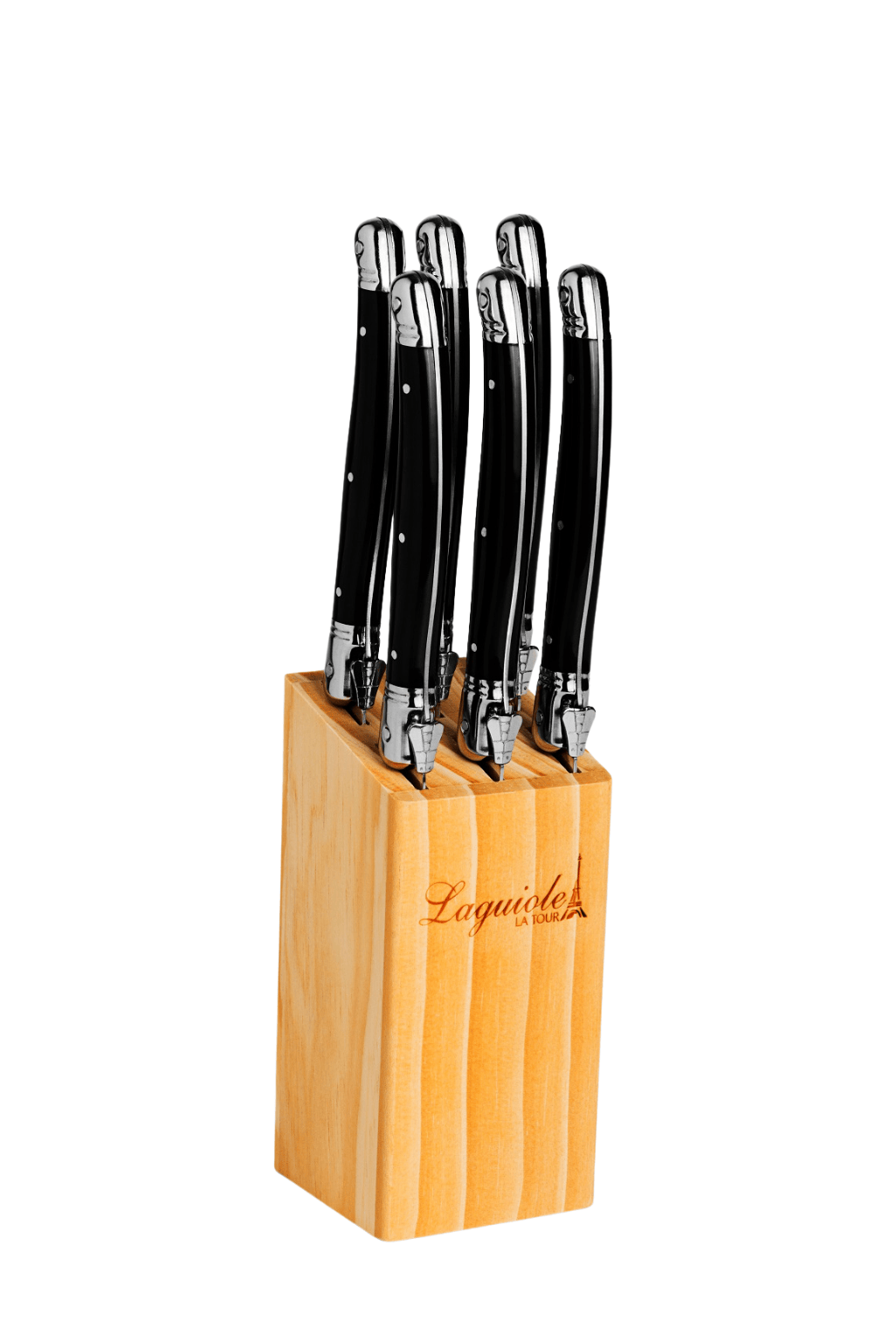 Conjunto 6 Facas com Suporte Laguiole La Tour Preto