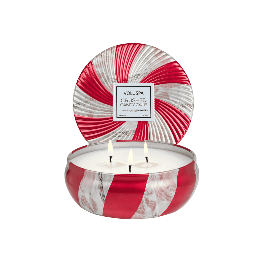 Vela Voluspa Lata 3 Pavios 60H Crushed Candy Cane