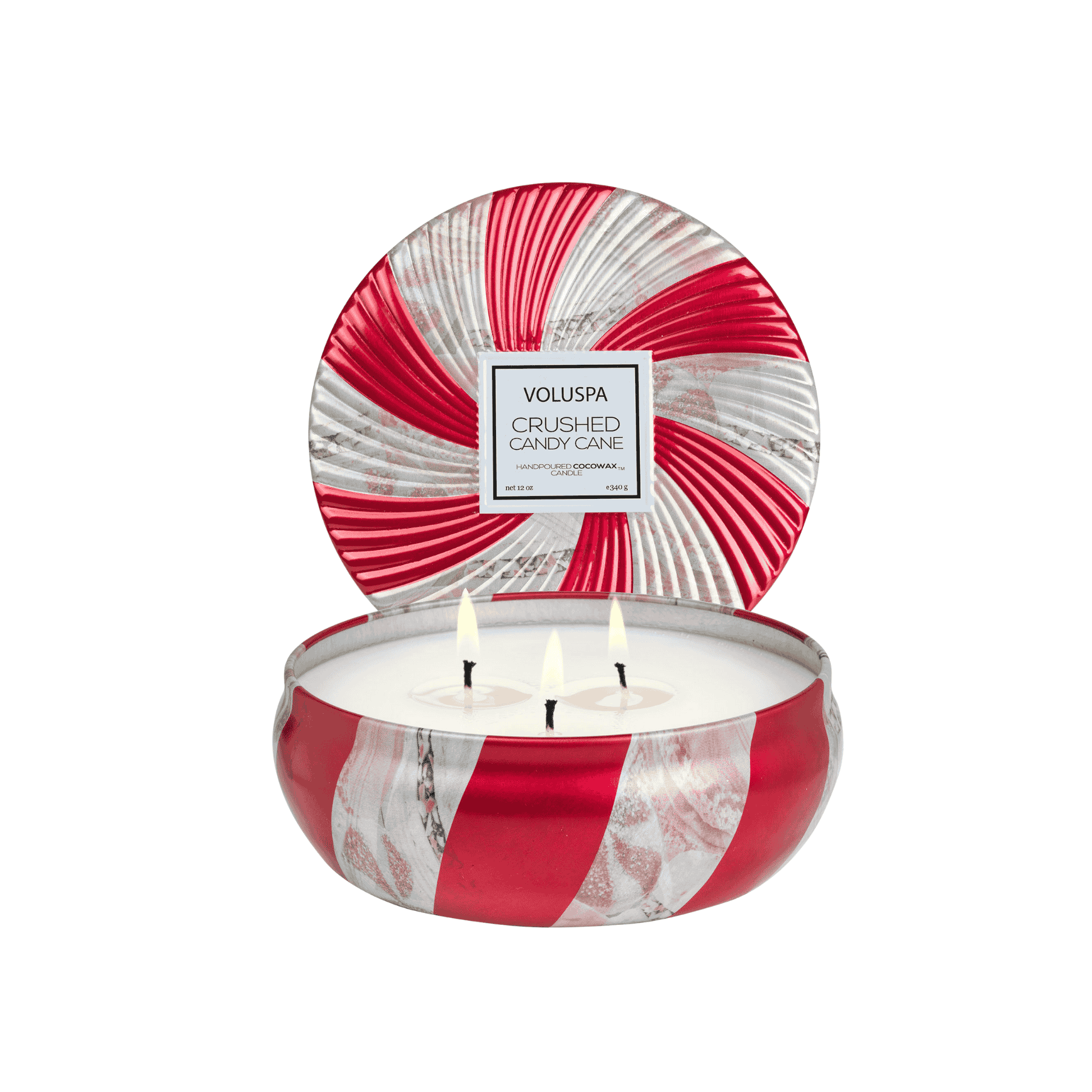 Vela Voluspa Lata 3 Pavios 60H Crushed Candy Cane