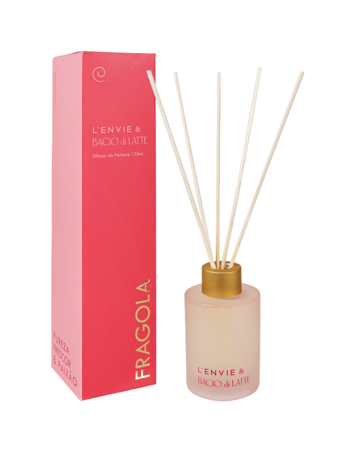 Difusor de Perfume Lenvie Bacio Di Latte Fragola 130ml